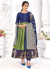 Green Colour Kulfi 2 Rahul NX New Latest Designer Ethnic Wear Banarasi Silk Gown Collection 1003